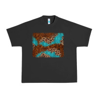 Pigment Black turquoise glitter leopard background Urban Heavy Tee - AdoDesignShop