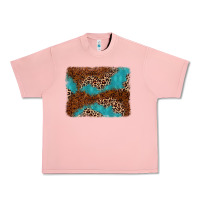 Salmon turquoise glitter leopard background Urban Heavy Tee - AdoDesignShop