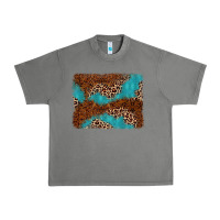 Tornado turquoise glitter leopard background Urban Heavy Tee - AdoDesignShop