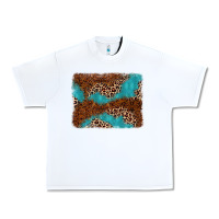 White turquoise glitter leopard background Urban Heavy Tee - AdoDesignShop