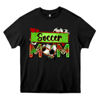 Black soccer mom with leopard Heavy Core Tee - Zillion Design Studio