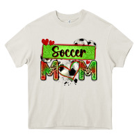 Cream soccer mom with leopard Heavy Core Tee - Zillion Design Studio