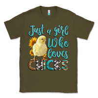 Army Green Western Just A Girl Who loves Chicks Classic Tee - LillyAllenDesigns