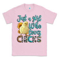 Bubblegum Pink Western Just A Girl Who loves Chicks Classic Tee - LillyAllenDesigns