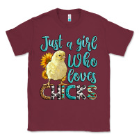 Burgundy Western Just A Girl Who loves Chicks Classic Tee - LillyAllenDesigns