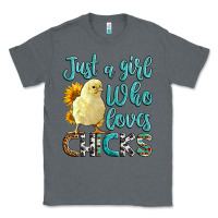 Charcoal Heather Western Just A Girl Who loves Chicks Classic Tee - LillyAllenDesigns