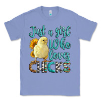 Colony Blue Western Just A Girl Who loves Chicks Classic Tee - LillyAllenDesigns