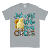Heather Grey Western Just A Girl Who loves Chicks Classic Tee - LillyAllenDesigns