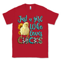 Red Western Just A Girl Who loves Chicks Classic Tee - LillyAllenDesigns