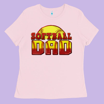 Softball Dad Ladies Tee Designed By Zillion Design Studio
