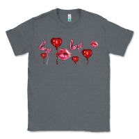 Charcoal Heather love and  love balloons Classic Tee - AdoDesignShop