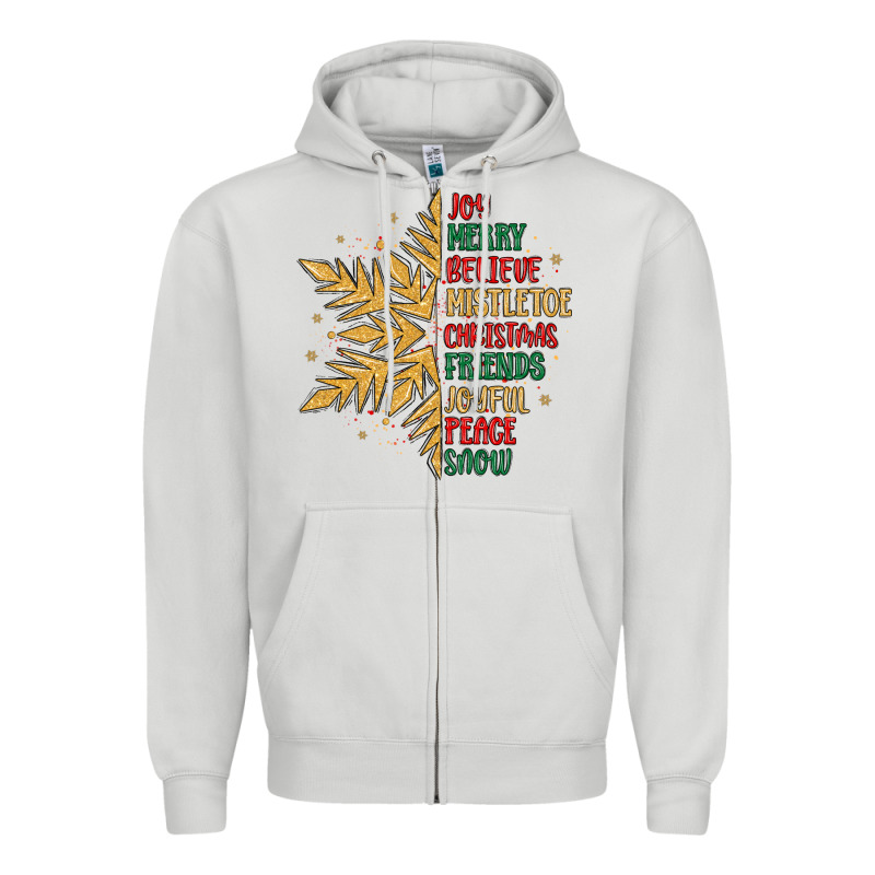 Christmas Snowflake Zipper Hoodie by MaliasSmallBusiness | Teevron