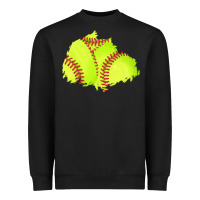 Black softball patch Heavyweight Sweatshirt - AdoDesignShop