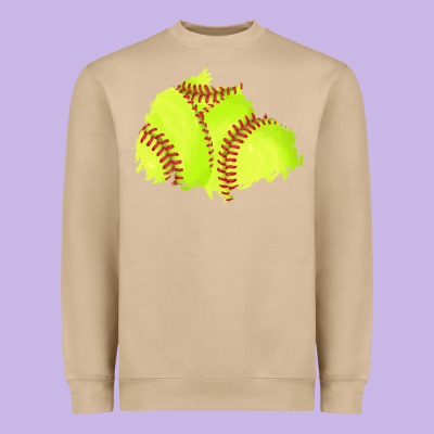 Softball Patch Heavyweight Sweatshirt Designed By Adodesignshop