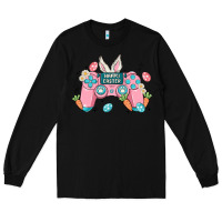 Black happy easter Long Sleeve Tee - MaliasSmallBusiness