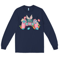 Navy happy easter Long Sleeve Tee - MaliasSmallBusiness