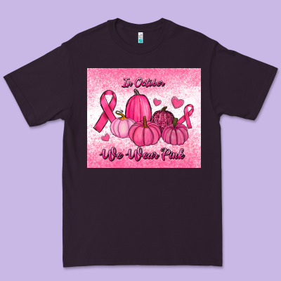 In October We Wear Pink Pumpkin Premium Tee Designed By Ranaportraitstore
