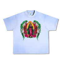 Mexican Flag Wings Our Lady Of Guadalupe Urban Heavy Tee | Teevron