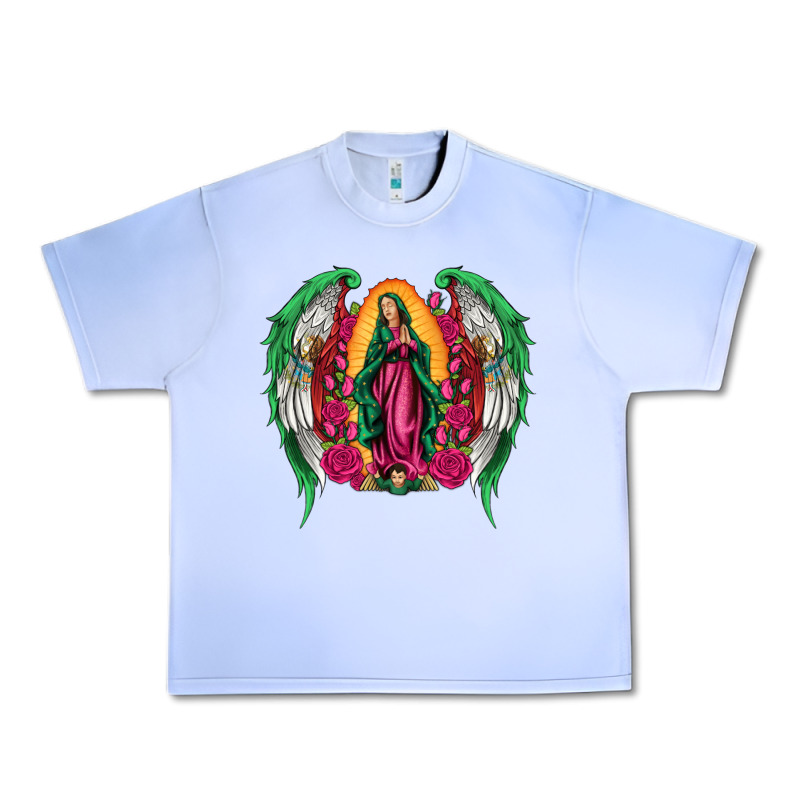Mexican Flag Wings Our Lady Of Guadalupe Urban Heavy Tee by Artiststas | Teevron