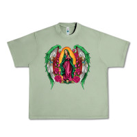 Oil Green mexican flag wings our lady of guadalupe Urban Heavy Tee - Artiststas