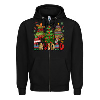 Black feliz navidad Zipper Hoodie - MaliasSmallBusiness