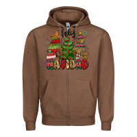 Chestnut feliz navidad Zipper Hoodie - MaliasSmallBusiness