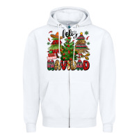 White feliz navidad Zipper Hoodie - MaliasSmallBusiness