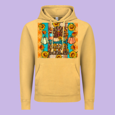 Thankful Grateful Blessed Vintage Hoodie Designed By Artiststas