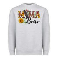 Heather Grey pink mama bear with cute bear Heavyweight Sweatshirt - Artiststas