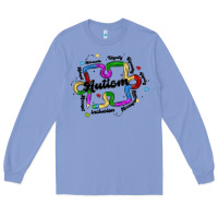 Colony Blue autism teacher pencil Long Sleeve Tee - MaliasSmallBusiness