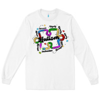 White autism teacher pencil Long Sleeve Tee - MaliasSmallBusiness