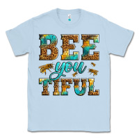 Dusty Blue Western Bee You Tiful Bee Classic Tee - LillyAllenDesigns