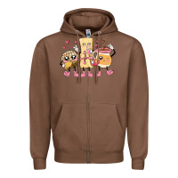 Chestnut mexican pan dulce cartoon characters Zipper Hoodie - MaliasSmallBusiness