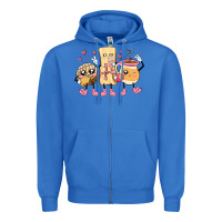 True Royal mexican pan dulce cartoon characters Zipper Hoodie - MaliasSmallBusiness
