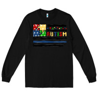 Black autism usa flag Long Sleeve Tee - MaliasSmallBusiness
