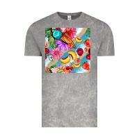 Cloud Rock flowers ice cream fruit Vintage Tee - BundleAndBundleShop