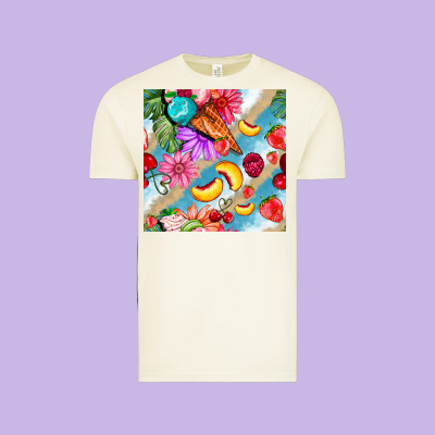 Flowers Ice Cream Fruit Vintage Tee Designed By Bundleandbundleshop
