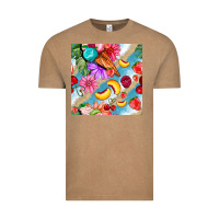 Vintage Coffee flowers ice cream fruit Vintage Tee - BundleAndBundleShop