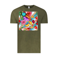 Vintage Olive flowers ice cream fruit Vintage Tee - BundleAndBundleShop