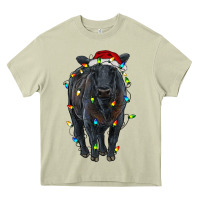 Mossy christmas black angus cattle with lights Heavy Core Tee - RanaPortraitStore