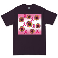 Plum breast cancer awareness sunflower Premium Tee - RanaPortraitStore