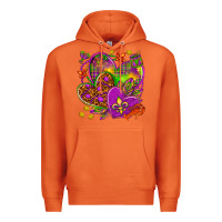Carrot Mardi Gras hearts Premium Hoodie - NancyCooperArtShop