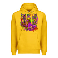 Lemon Mardi Gras hearts Premium Hoodie - NancyCooperArtShop