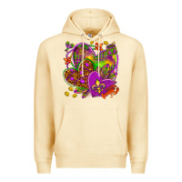Pina Colada Mardi Gras hearts Premium Hoodie - NancyCooperArtShop