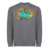 Storm glitter leopard turquoise patch Heavyweight Sweatshirt - AdoDesignShop