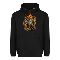 Black Zebra With Sunflowers Heavyweight Hoodie - Bettercallsaul