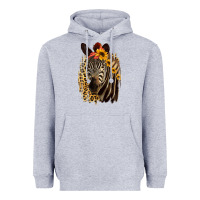Heather Grey Zebra With Sunflowers Heavyweight Hoodie - Bettercallsaul