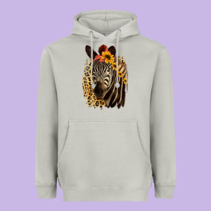 Zebra With Sunflowers Heavyweight Hoodie Designed By Bettercallsaul