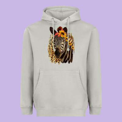 Zebra With Sunflowers Heavyweight Hoodie Designed By Bettercallsaul