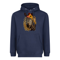 Navy Zebra With Sunflowers Heavyweight Hoodie - Bettercallsaul